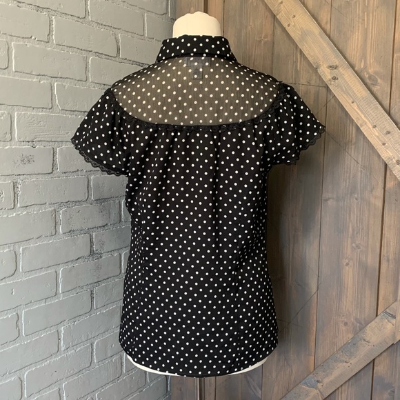Loft Polka Dot Button Down Top - Picture 5 of 6
